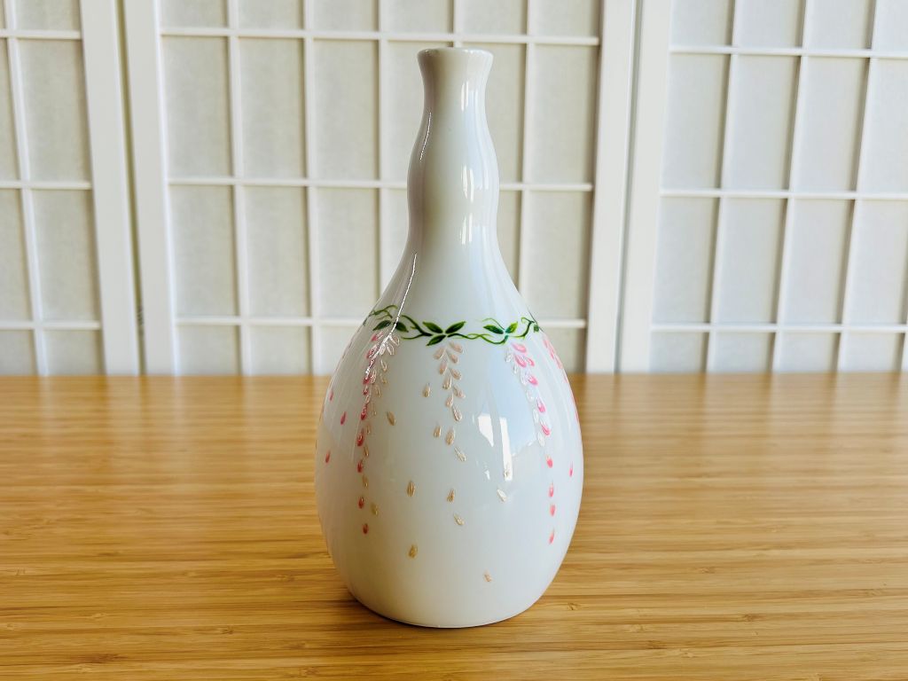 Vintage skleněná váza "Vistárie" výška 22 cm